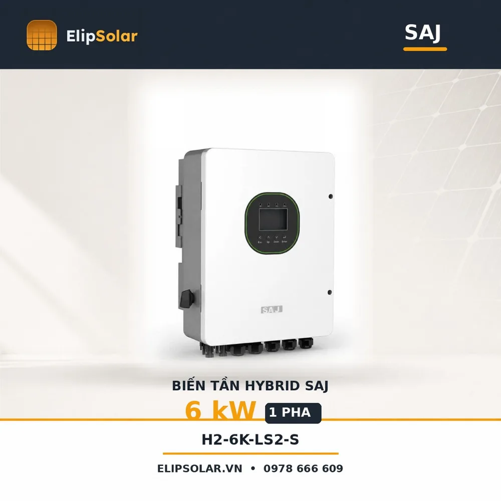 Biến tần Hybrid SAJ 6kW H2-6K-LS2-S — ảnh 1