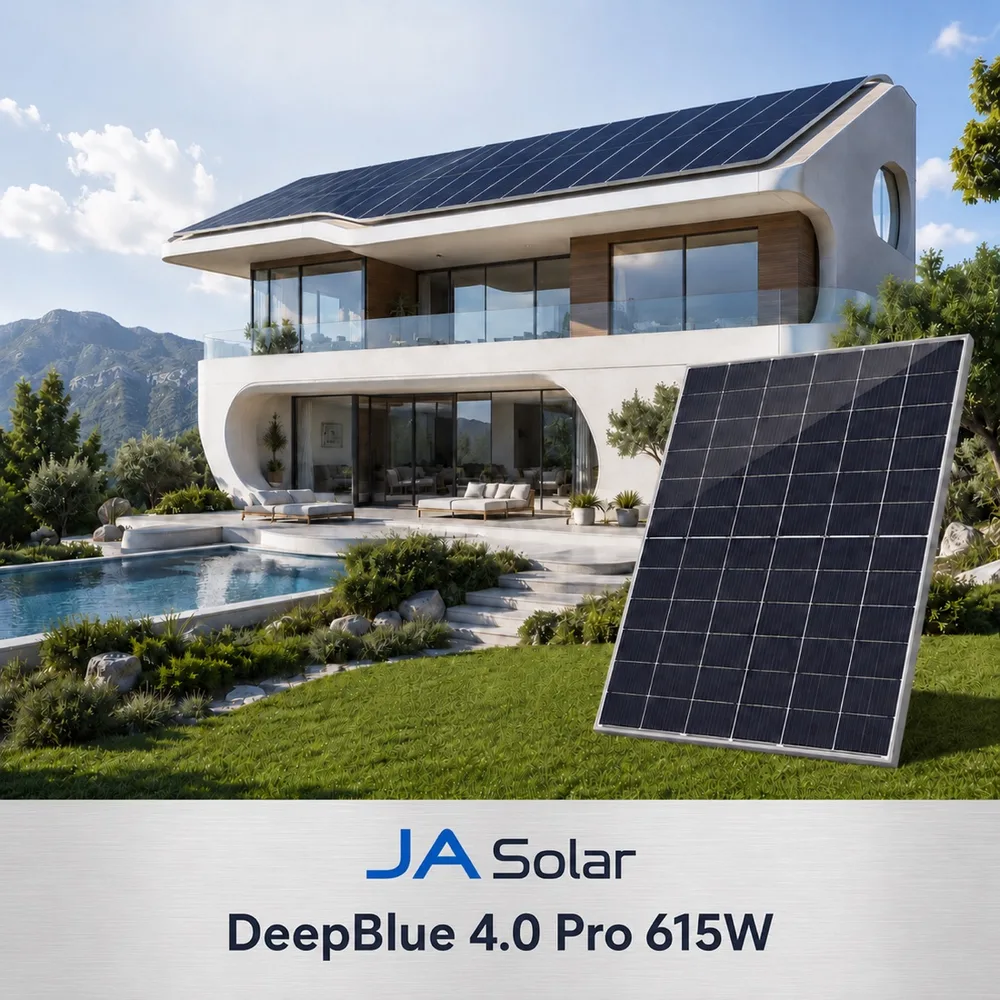 JA Solar JAM72D40 LB 615W N-Type Double Glass Bifacial — ảnh 1
