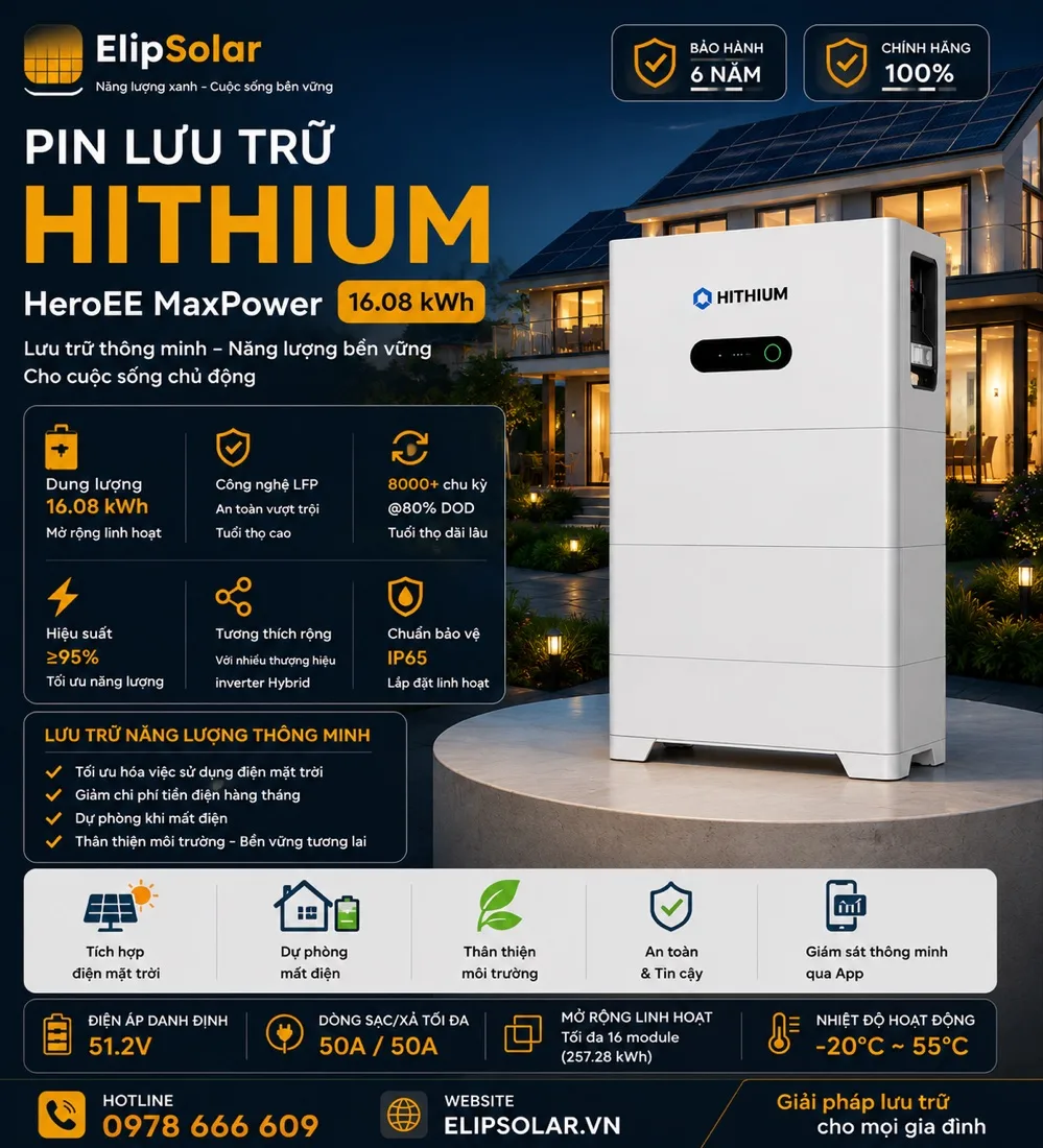 Pin lưu trữ Hithium HeroEE MaxPower 16,08kWh — ảnh 1