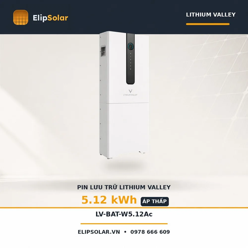 Pin lưu trữ Lithium Valley LV-BAT-W5.12Ac 5,12kWh — ảnh 1